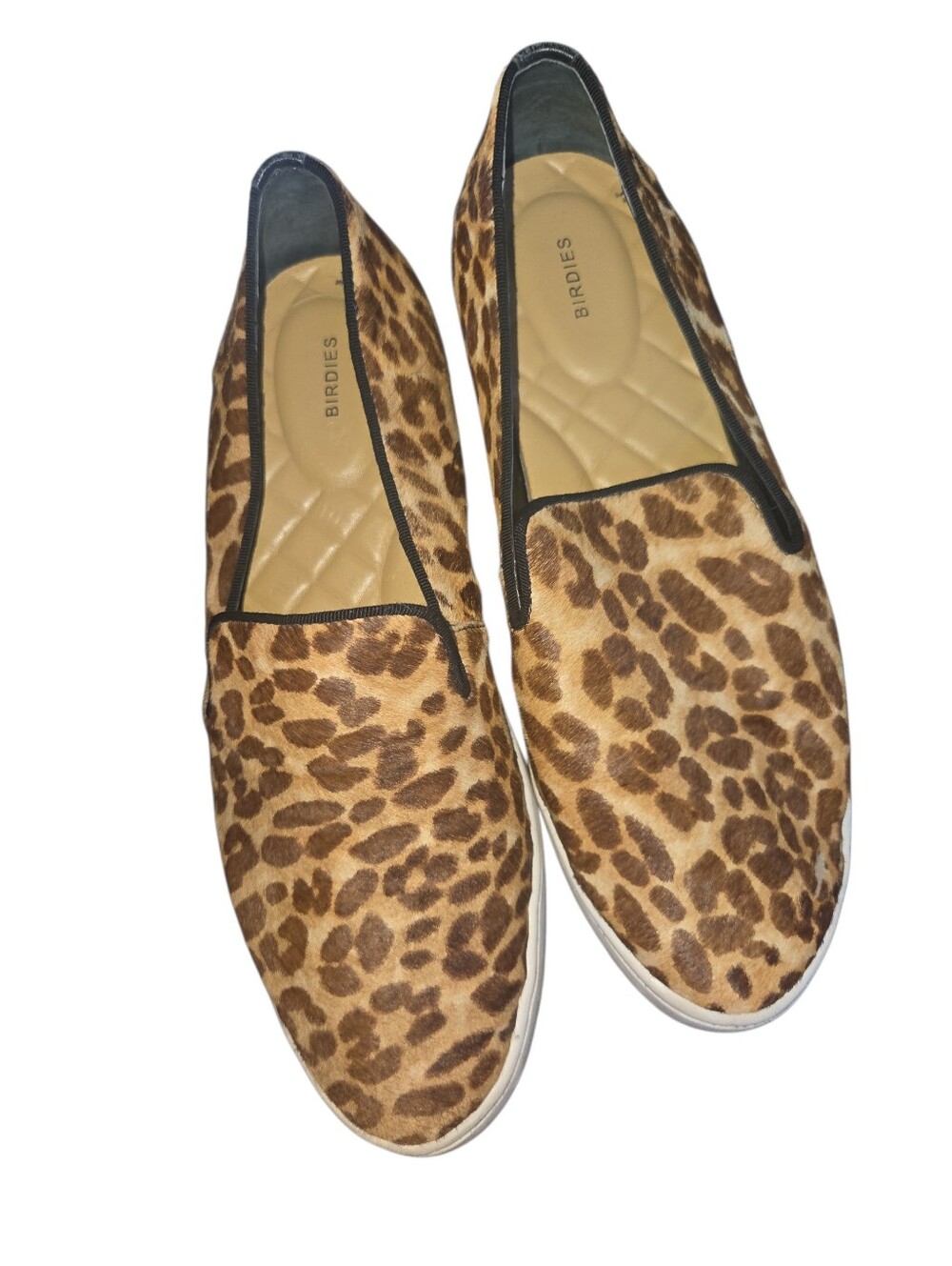 Birdies The Swift Leopard Print Calf Hair Slip-On Sneaker Loafers